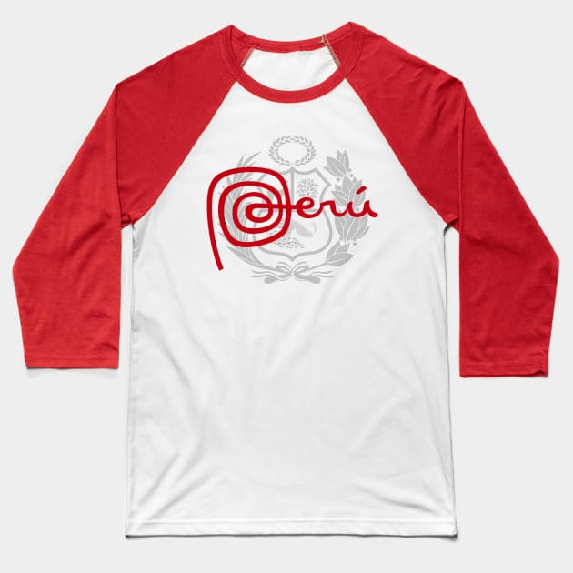 Escudo Del Peru - Peru coat of arms - March Peru Baseball T-Shirt by verde